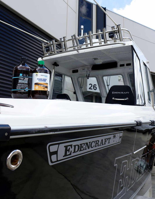 Effortlessly Clean Your Boat Foam Decking with Peak Marine Foam Deck Cleaner